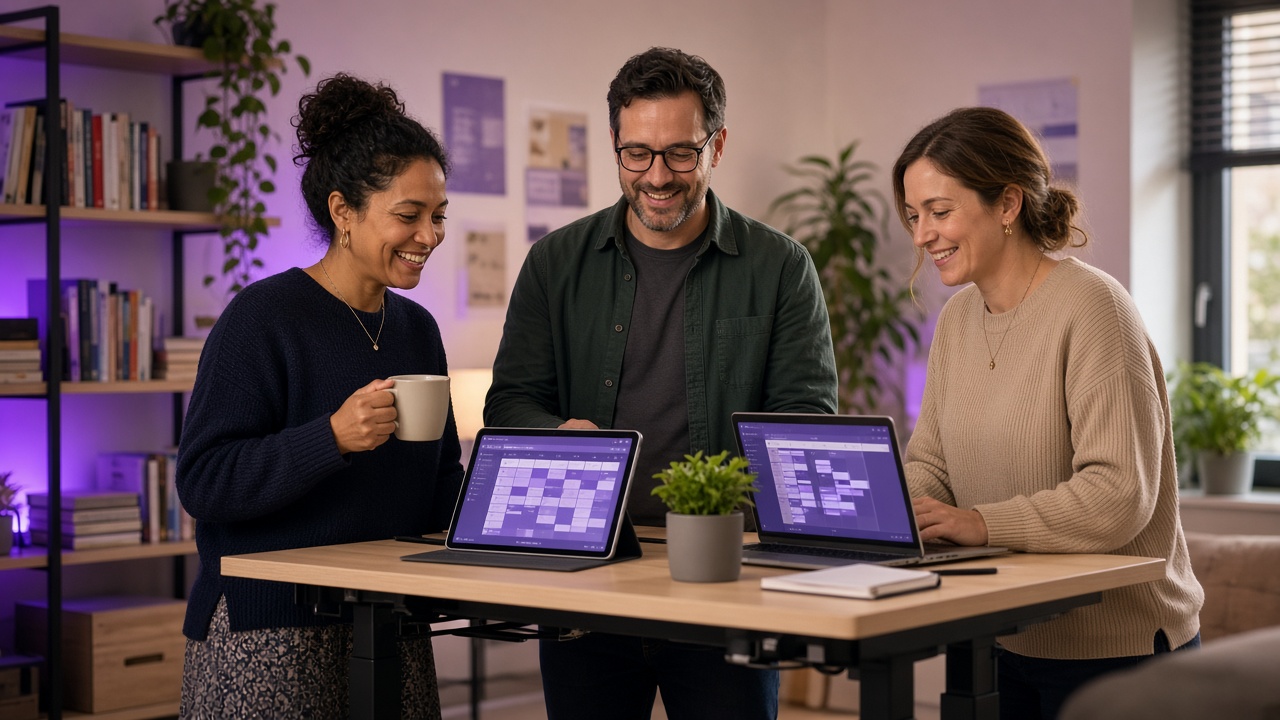Leitung und Team arbeiten gemeinsam in der Institutssoftware